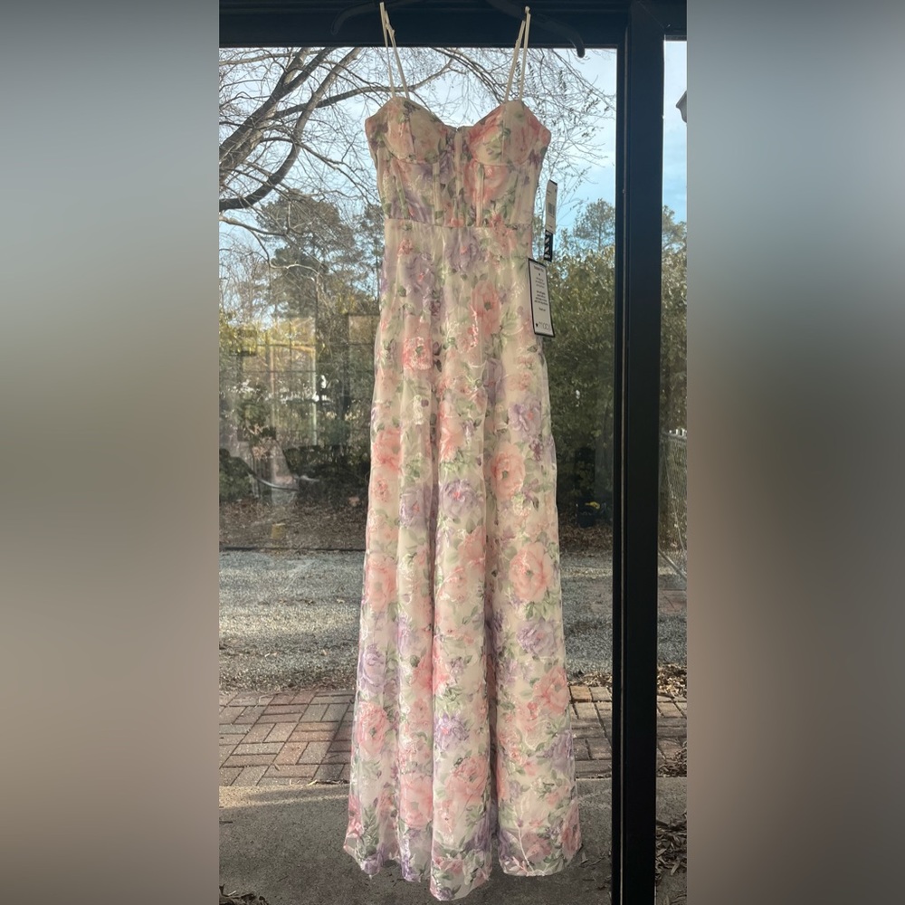 Floral Pastel Prom Dress
